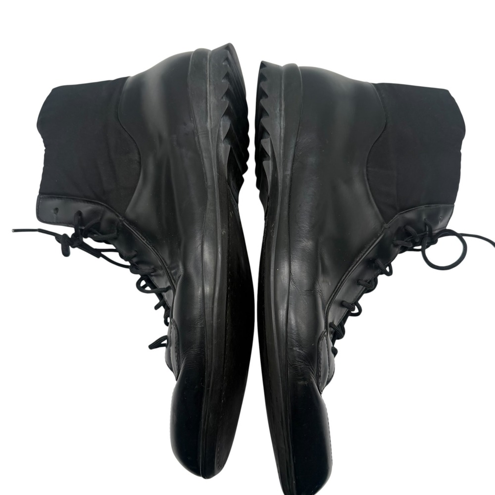 Prada Mens Black Leather High Top Boots 2T 1323 Size 9 - Picture 8 of 9